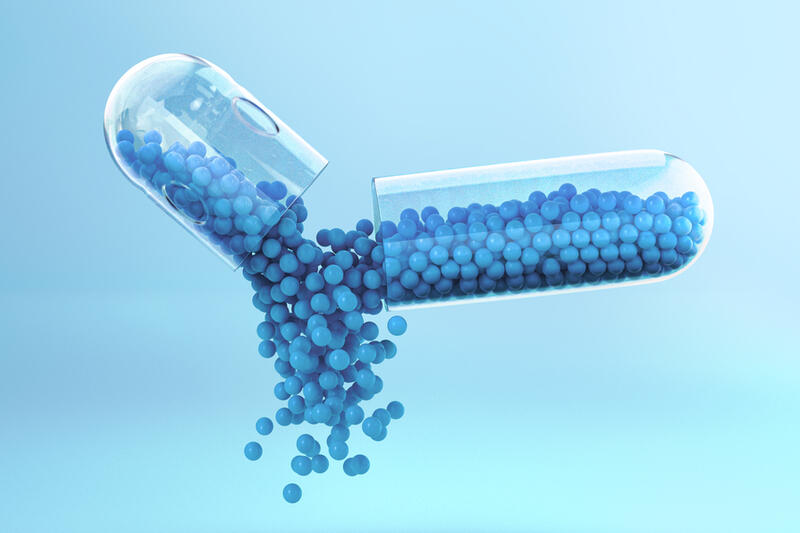 capsules blue